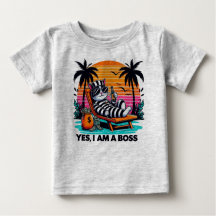 yes I'm a boss with cute cat baby t shirts 