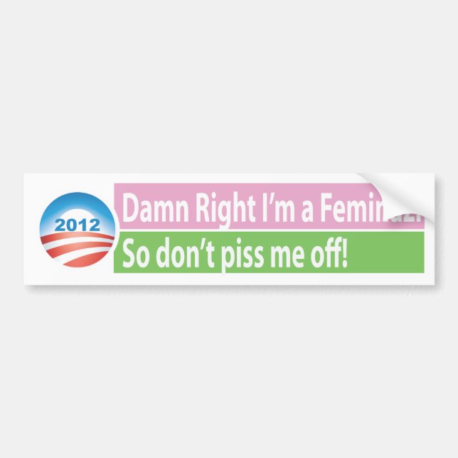 Yes I'm a Feminazi! Bumper Sticker (Front)