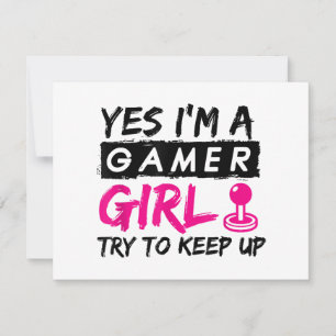 Yes I'm a Gamer Girl Gaming Girl Holiday Card