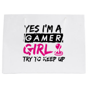 Yes I'm a Gamer Girl Gaming Girl Large Gift Bag