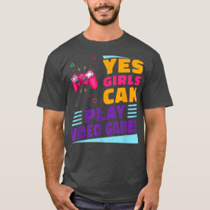 Yes I'm A Gamer Girl Video Games Controller Gaming T-Shirt
