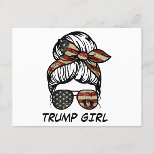 Yes I'm A Trump Girl Get Over It - Trump 2024 Elec Holiday Postcard