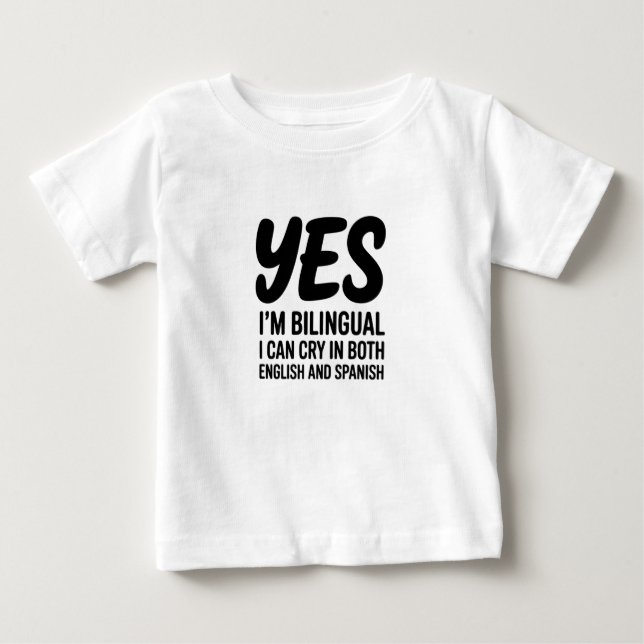 YES I'M BILINGUAL Infant Bodysuit Spanish/English (Front)