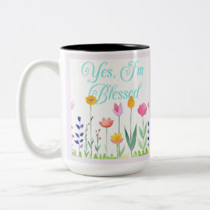 Yes, I'm Blessed Two-Tone Coffee Mug