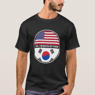 Yes Im Both Of Them Usa Japan Flag T-Shirt