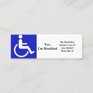 Yes, I'm Disabled Cards
