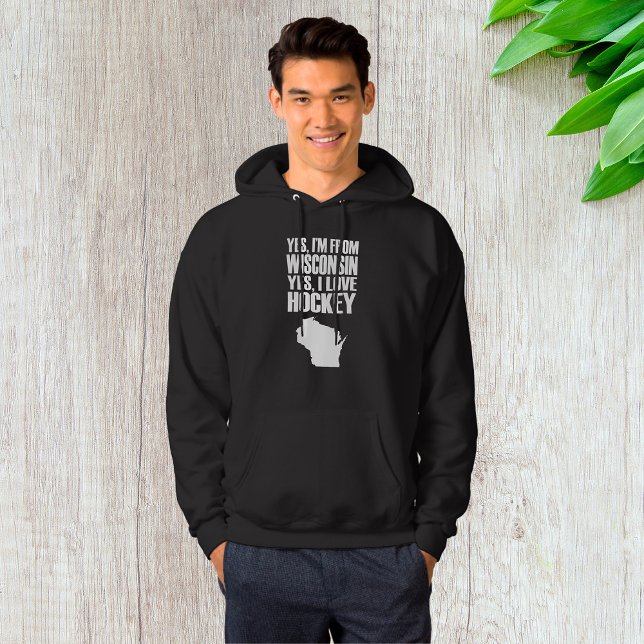 Yes I'm From Wisconsin Yes I Love Hockey Hoodie (Creator Uploaded)