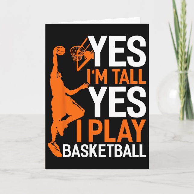Yes Im Tall Yes I Play Sketll Fun Sketll Coach  Card (Front)
