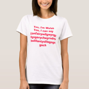 Yes, I'm WelshYes, I can say Llanfairpwllgwyngy... T-Shirt