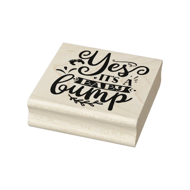 Yes It's a Baby Bump Rubber Stamp (Stamp)