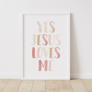 Yes Jesus Loves Me Pink Girl Nursery Decor