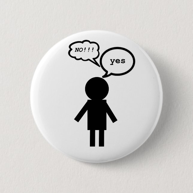 Yes Means No Button (Front)