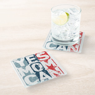 Yes Mom Can Glass Coaster