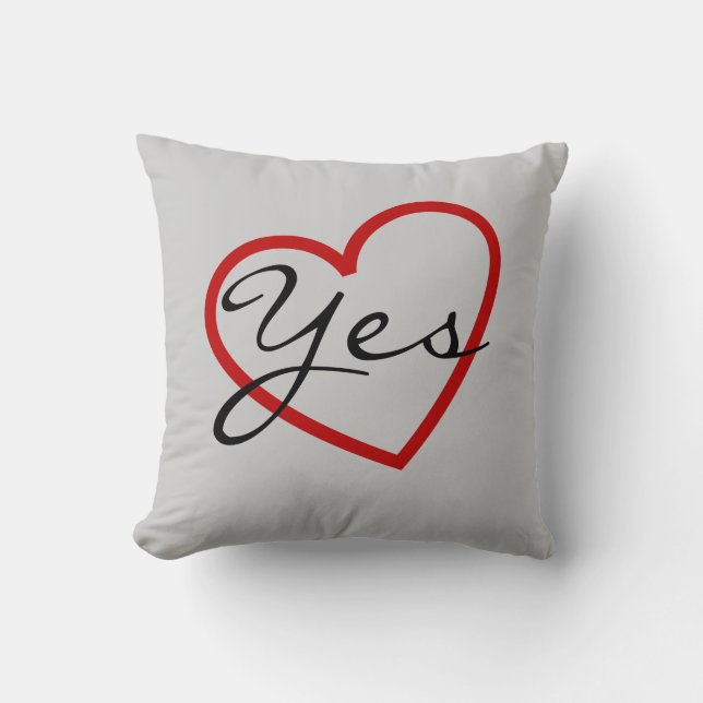 Yes No Bedroom Pillow (Front)