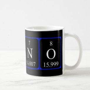 Yes/No periodic table word mug