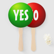 Yes No Quiz Game Paddle Sign