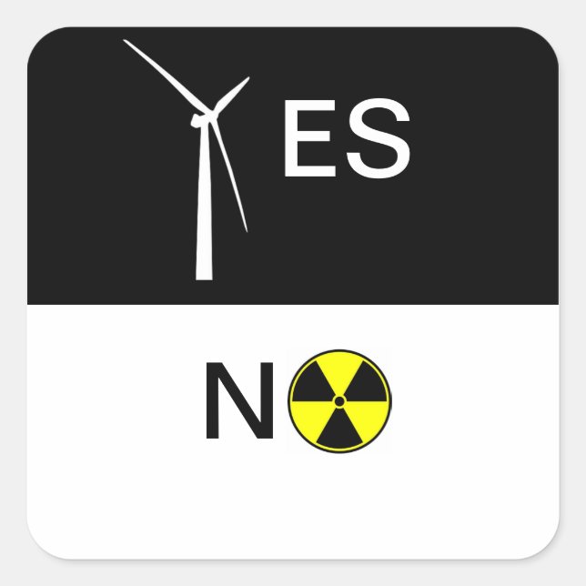 YES NO SQUARE STICKER (Front)