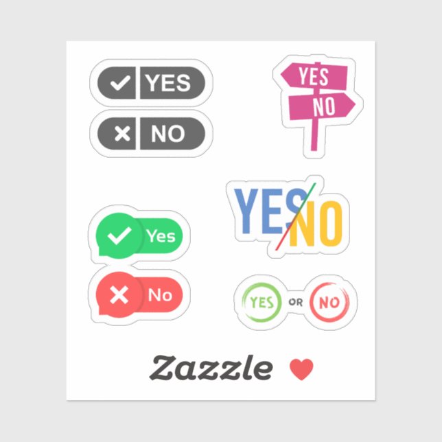 Yes/No Sticker (Sheet)