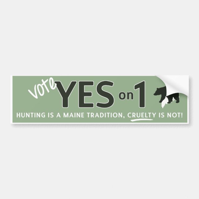 Yes on 1! Bumper Sticker (Front)