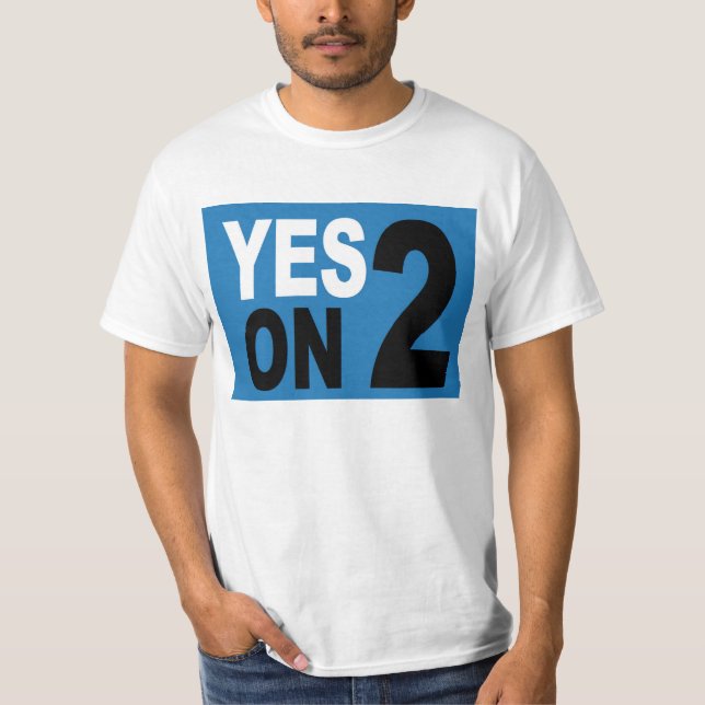 Yes on 2 T-shirt Men's Large (Front)