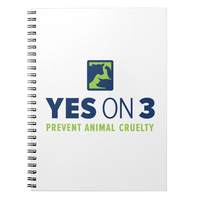 Yes on 3! Spiral Notebook (Front)