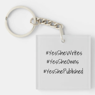 Yes She Can Hashtag Business Gratitude Key Ring