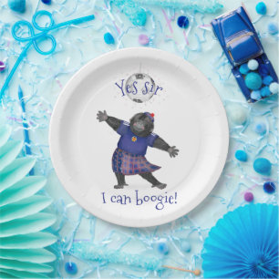 Yes sir, I can boogie gorilla football paper plate