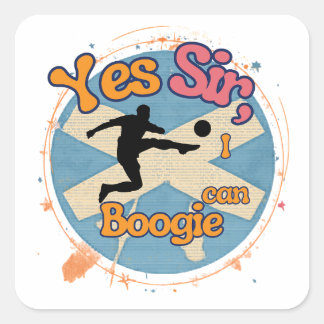 Yes Sir I can Boogie with Footballer  Square Sticker