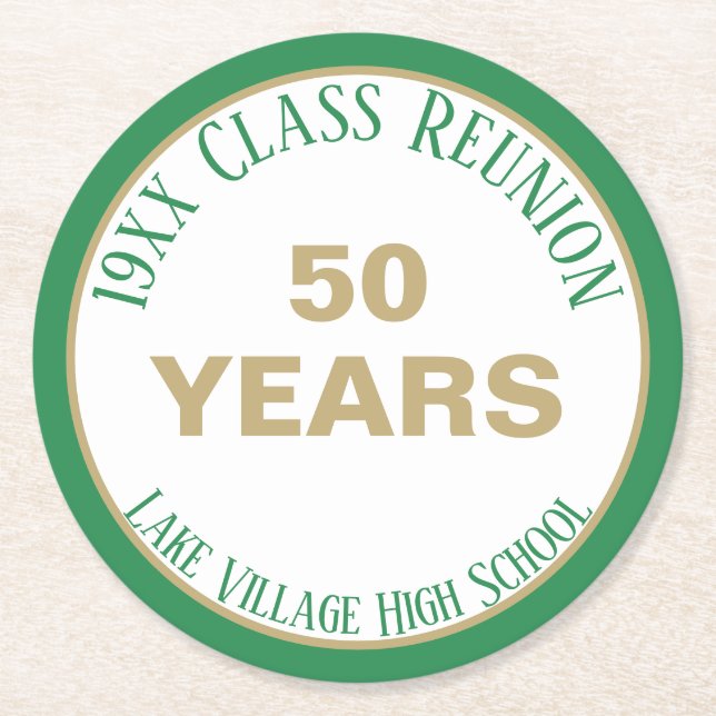 YES! Special 50th class reunion coaster (Front)