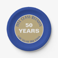YES! Special 50th class reunion party plate