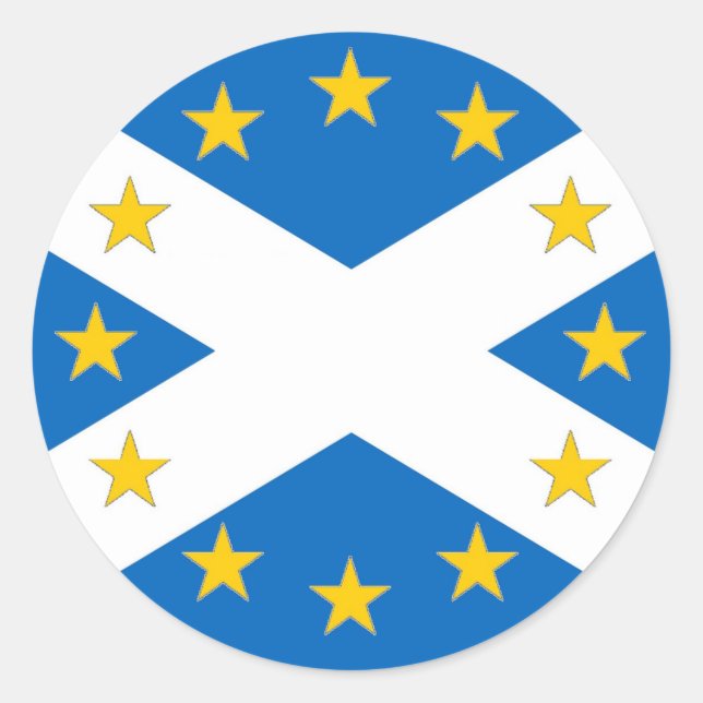 Yes to Independent European Scotland Flag Classic Round Sticker (Front)