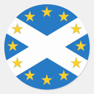 Yes to Independent European Scotland Flag Classic Round Sticker
