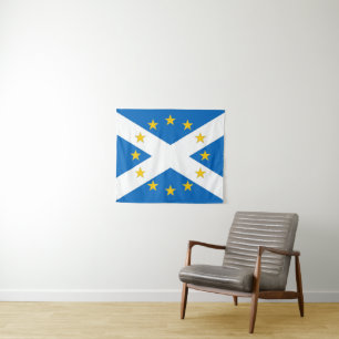 Yes to Independent European Scotland Flag Tapestry
