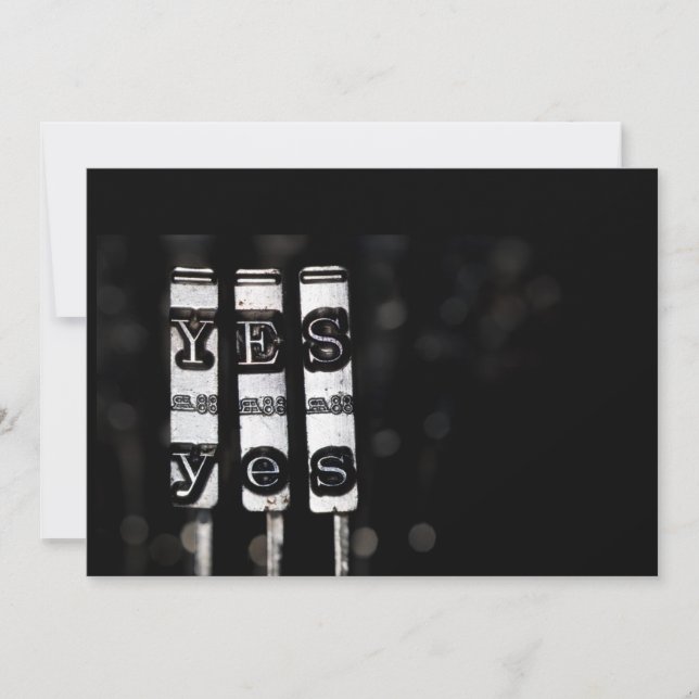 Yes typewriter script (Front)