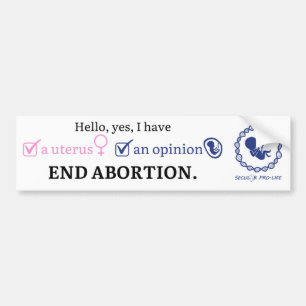 yes uterus yes opinion bumper sticker