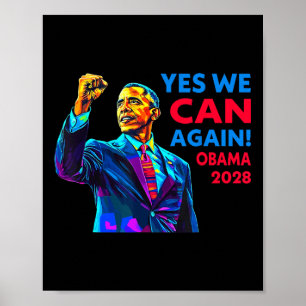 Yes We Can Again Obama 2028 Political Campaign  Poster