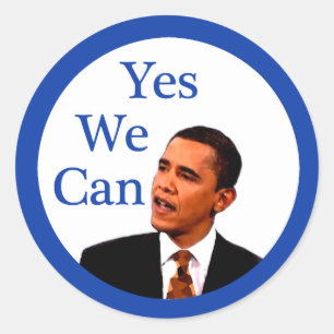 Yes We Can Barack Obama 2008 Classic Round Sticker