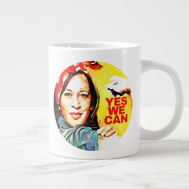Yes We Can - Kamala Harris Election 2024 Large Coffee Mug (Right)