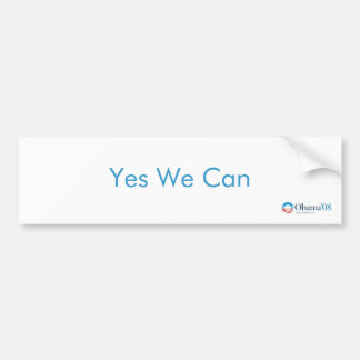 Yes We Can Obama '08 Bumper Sticker