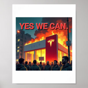 Yes We Can Sticker  Poster