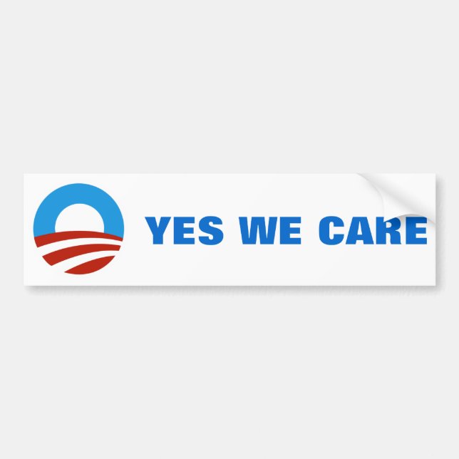 YES WE CARE BUMPER STICKER (Front)