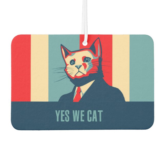 Yes We Cat Car Air Freshener (Front)