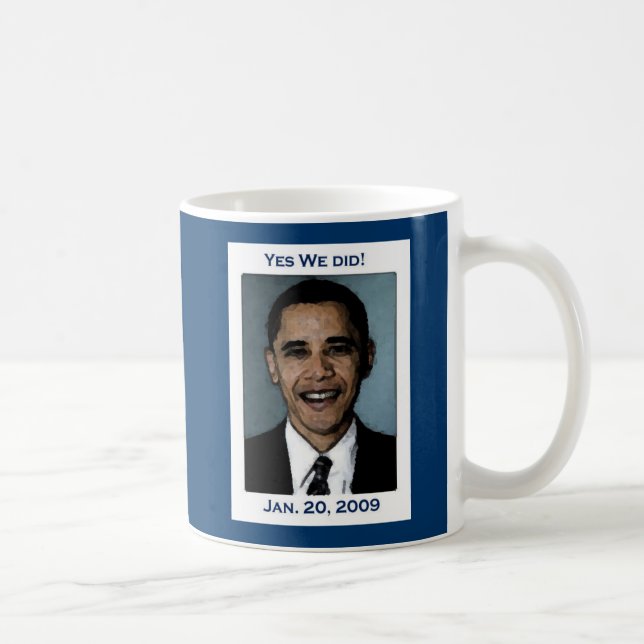 Yes We Did Obama Mug (Right)