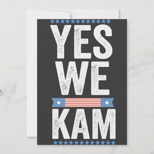 Yes We Kam 2024 American Flag  Invitation (Front)