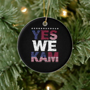 Yes We Kam Saying Quote Ceramic Ornament