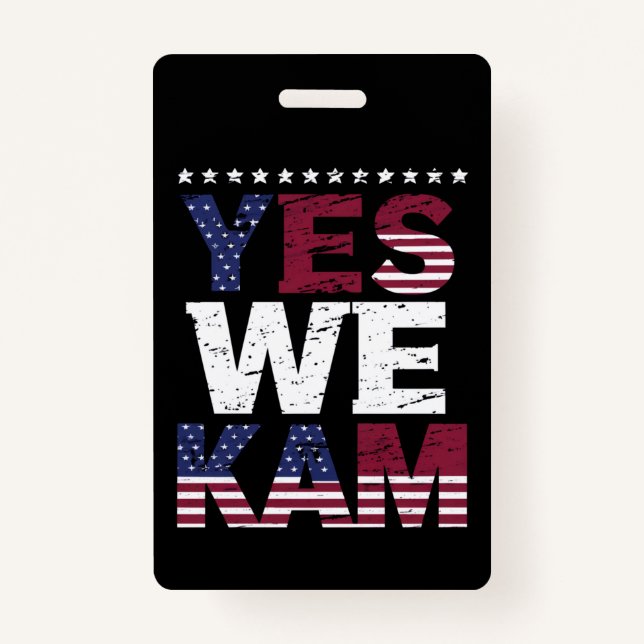 Yes We Kam Saying Quote ID Badge (Front)