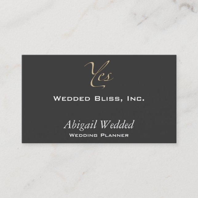 Yes - Wedding Planner Business Card (Front)