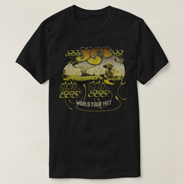 Yes World Tour 1977 T-Shirt (Design Front)
