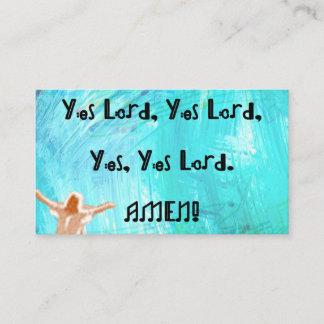 Yes, Yes, Lord. Amen! Rectangle Magnet Enclosure Card