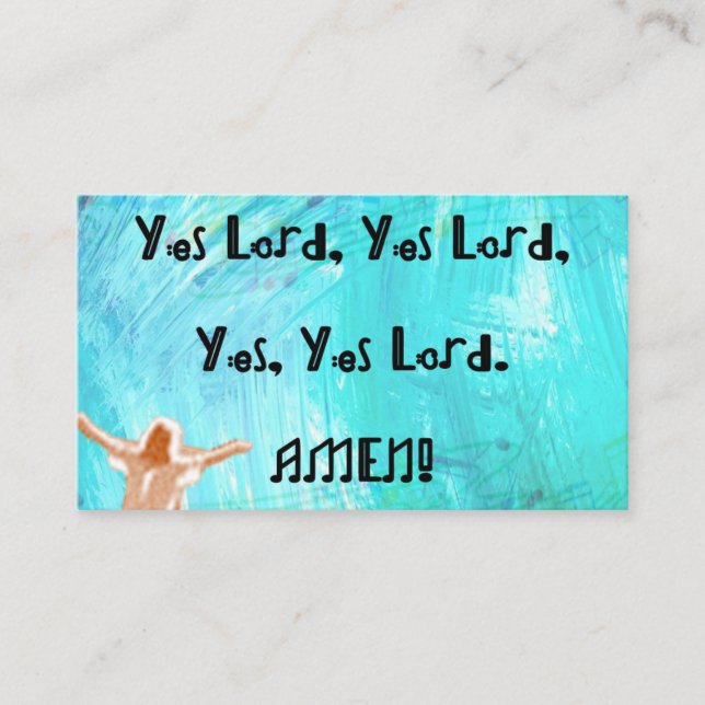Yes, Yes, Lord. Amen! Rectangle Magnet Enclosure Card (Front)